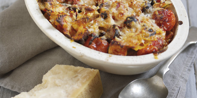Parmigiano Reggiano and Chicken Puttanesca Pasta