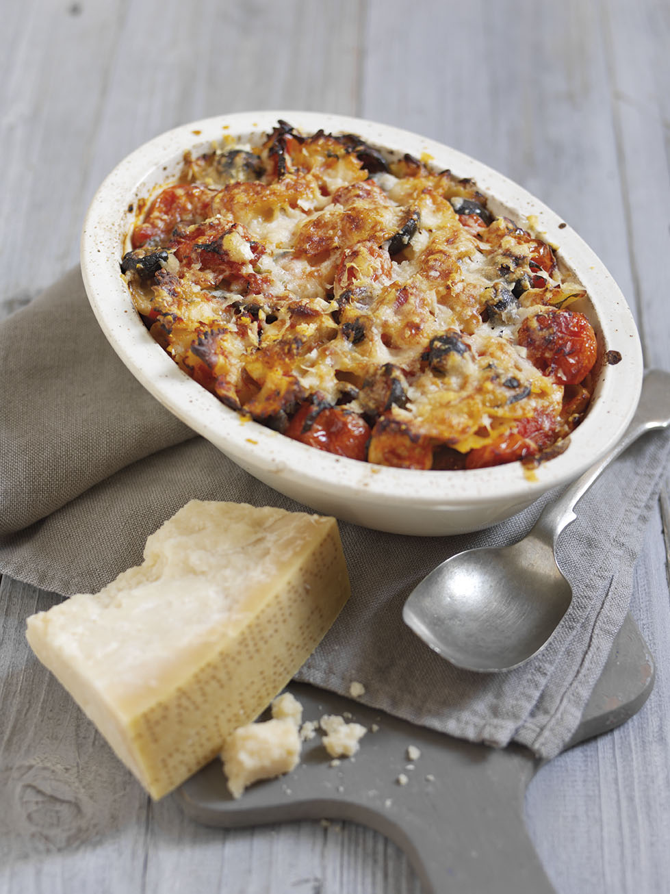 Parmigiano Reggiano and Chicken Puttanesca Pasta