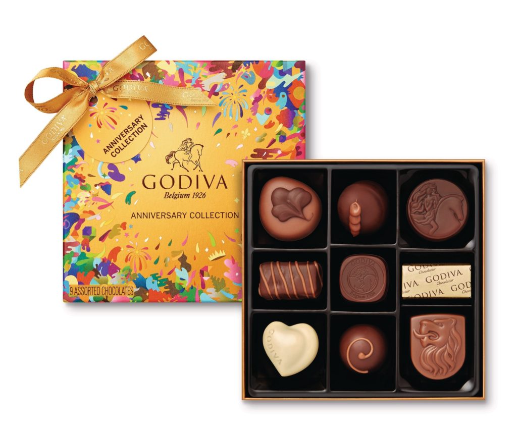 GODIVA Celebrates 90 Years With Limited Edition Gold Anniversary Collection With Packaging Designed By Artist Oli-B (PRNewsFoto/GODIVA Chocolatier)