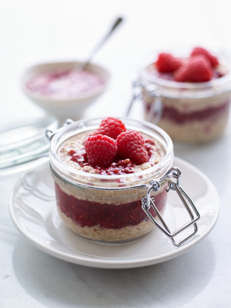Recipe Overnight Oats with Raspberry Chia Jam Life & Soul Lifestyle
