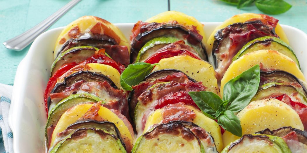 www.lifeandsoullifestyle.com - Vegetable gratin with Parma Ham recipe