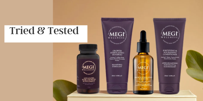 Megi Wellness Advanced Fortifying Haircare line for thicker, fuller hair