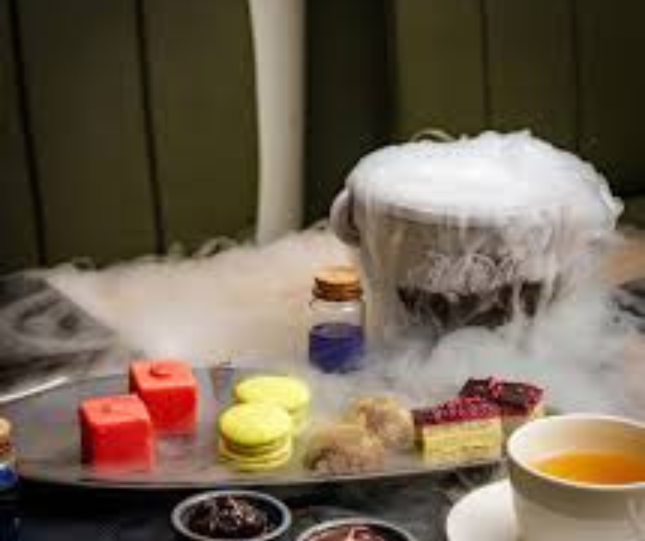Wizard-themed afternoon tea with potion drinks and magical décor at Georgian House Hotel