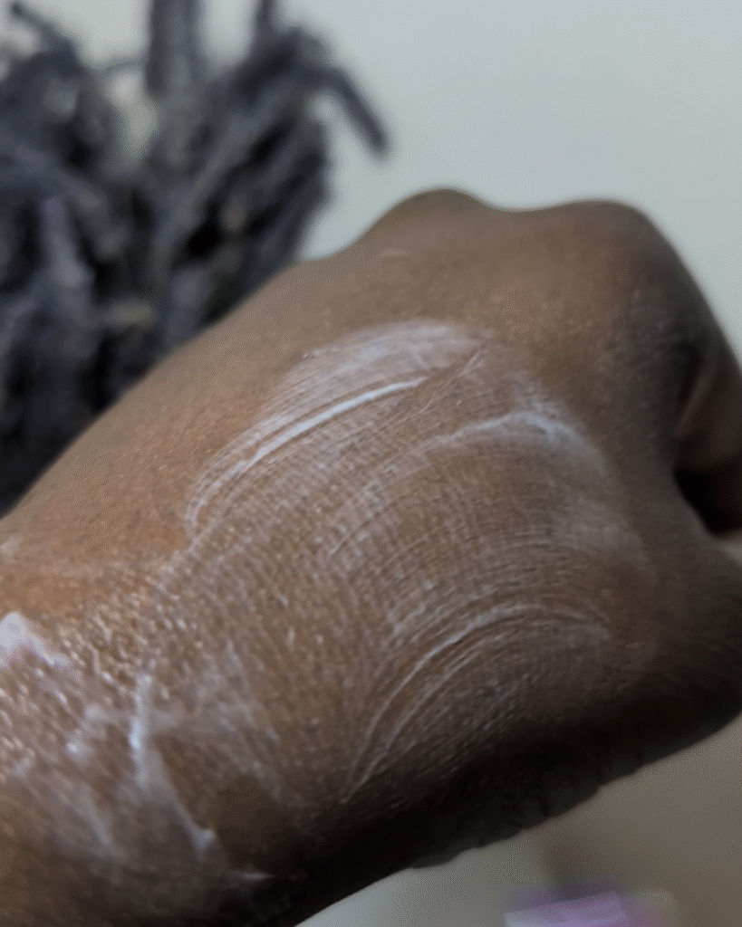 Skinsense Ceramide24 Rich Repair Cream applied to skin