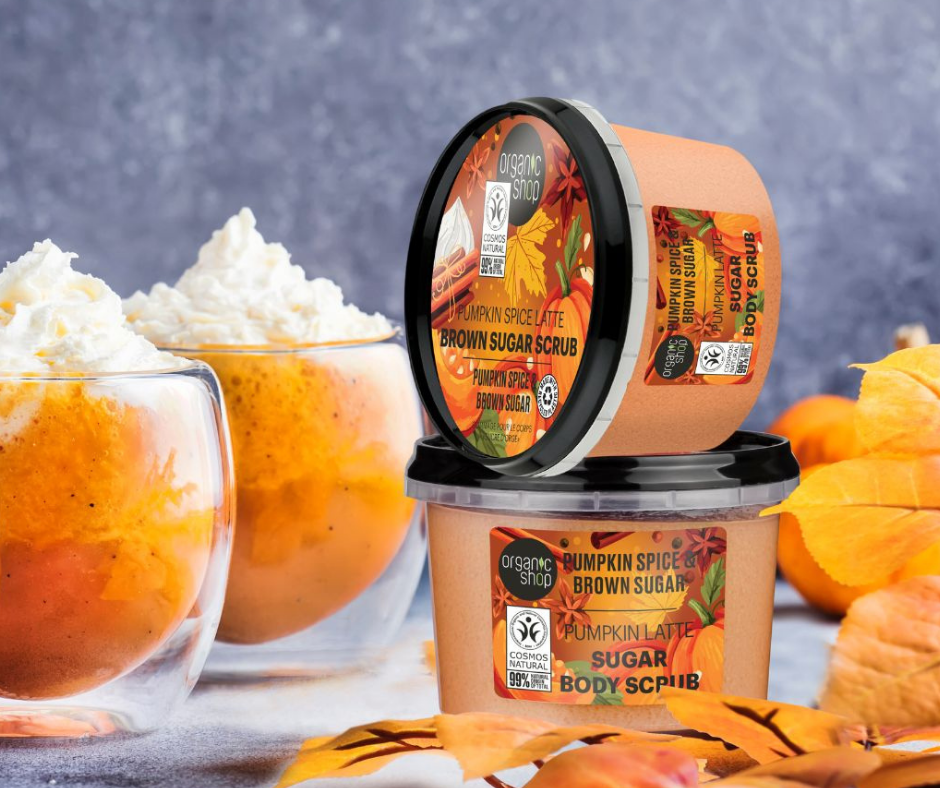 Jar of Organic Shop Pumpkin Spice Latte Body Scrub