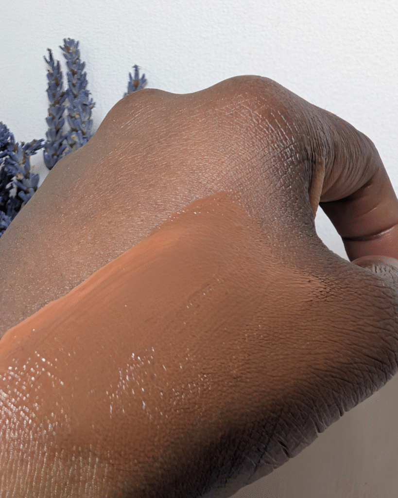 
Close-up texture shot of SUQQU Skincare Cream Tint creamy formula