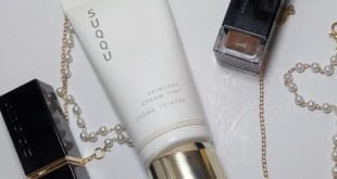 Flatlay of SUQQU Skincare Cream Tint and Creamy Cover Concealer