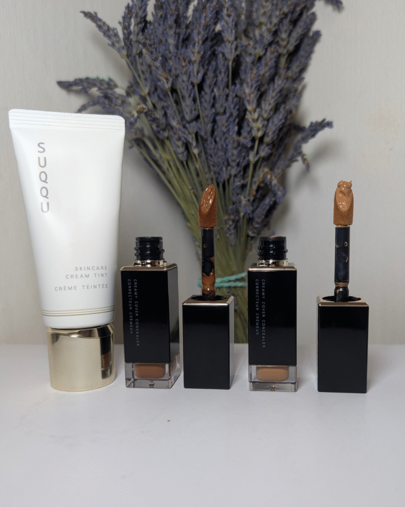 Group shot of SUQQU Skincare Cream Tint and Creamy Cover Concealer