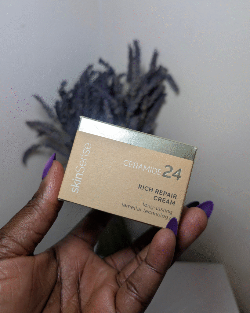 Skinsense Ceramide24 Rich Repair Cream in jar packaging
