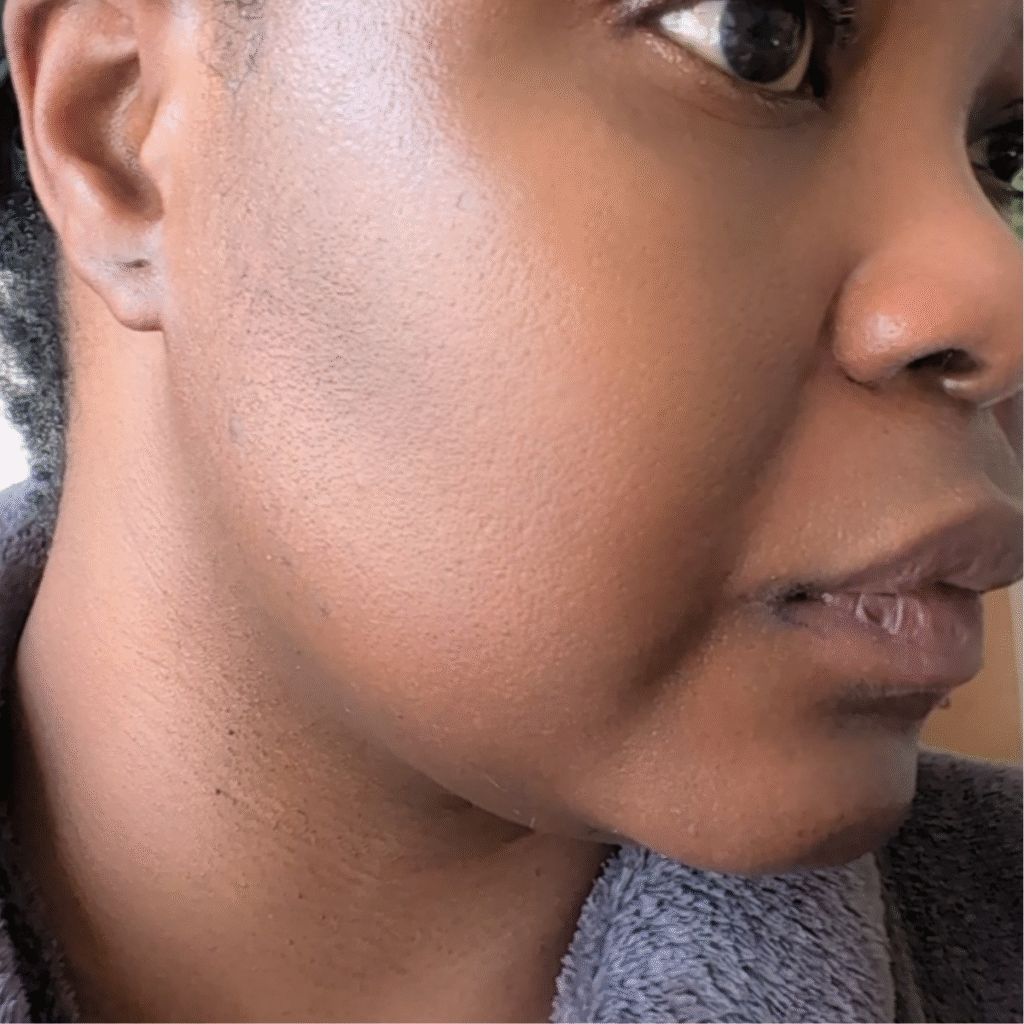 Heaven Skincare Prism Protection SPF 50+ moisturiser after application