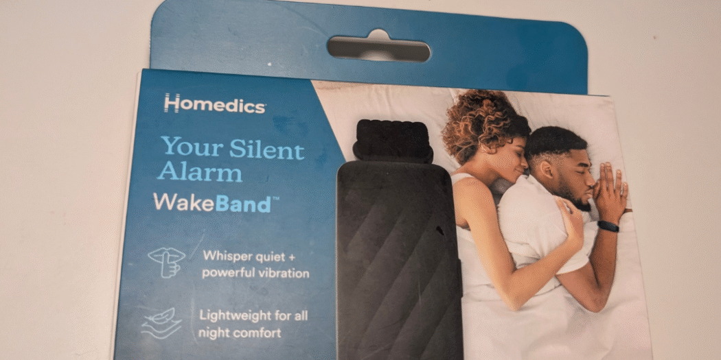 Homedics WakeBand Silent Alarm — wearable wristband for peaceful wake-ups.