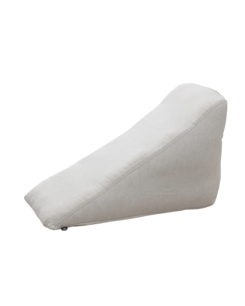 Home of Wool natural wool reading pillow for comfort and support.
