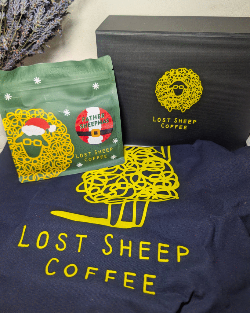 Lost Sheep limited edition Father Sheepmas festive coffee.