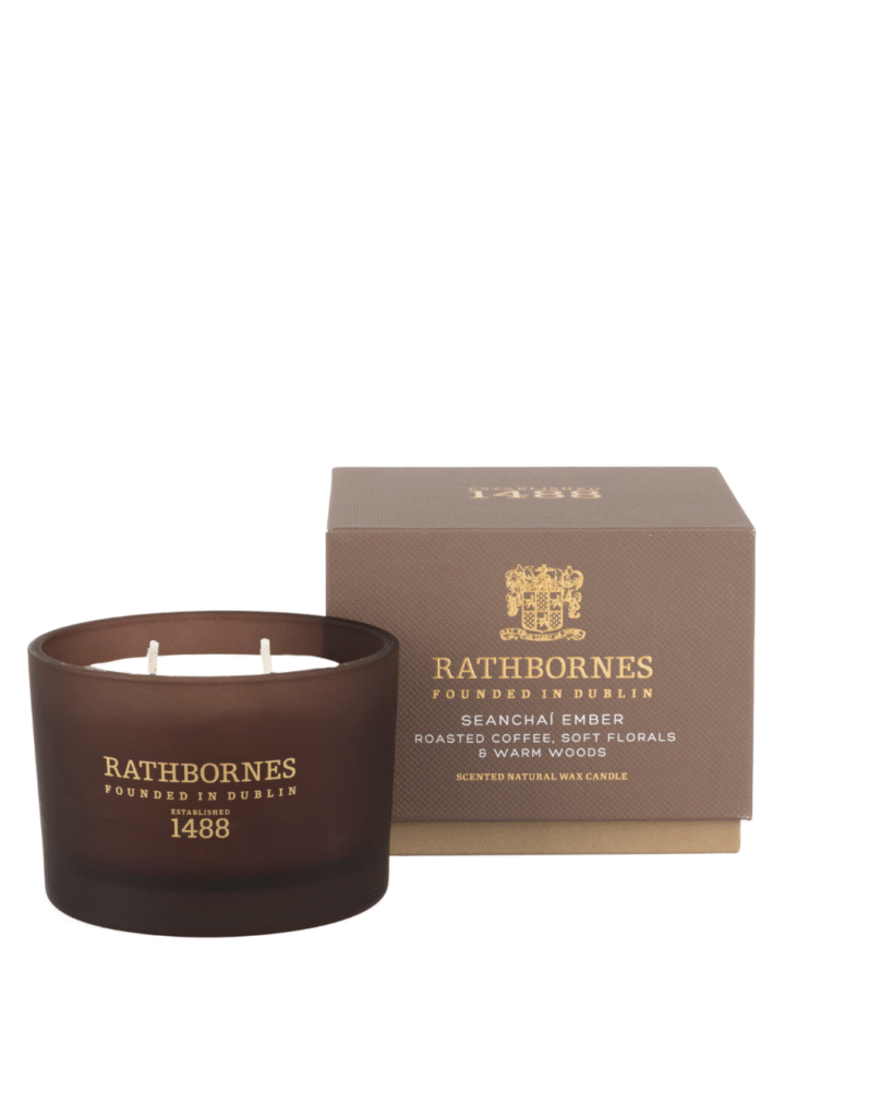Rathbornes 1488 Seanchai Ember candle hand-poured in Dublin.
