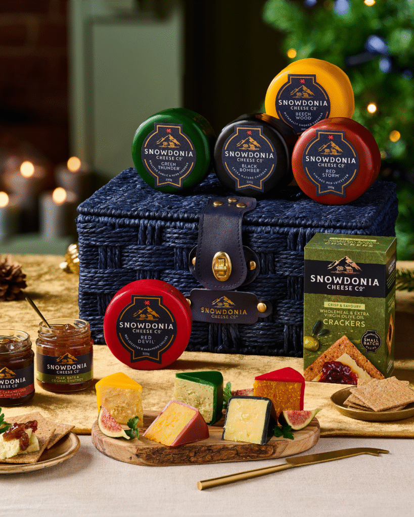 Snowdonia Cheese Company Let It Snow Christmas hamper.