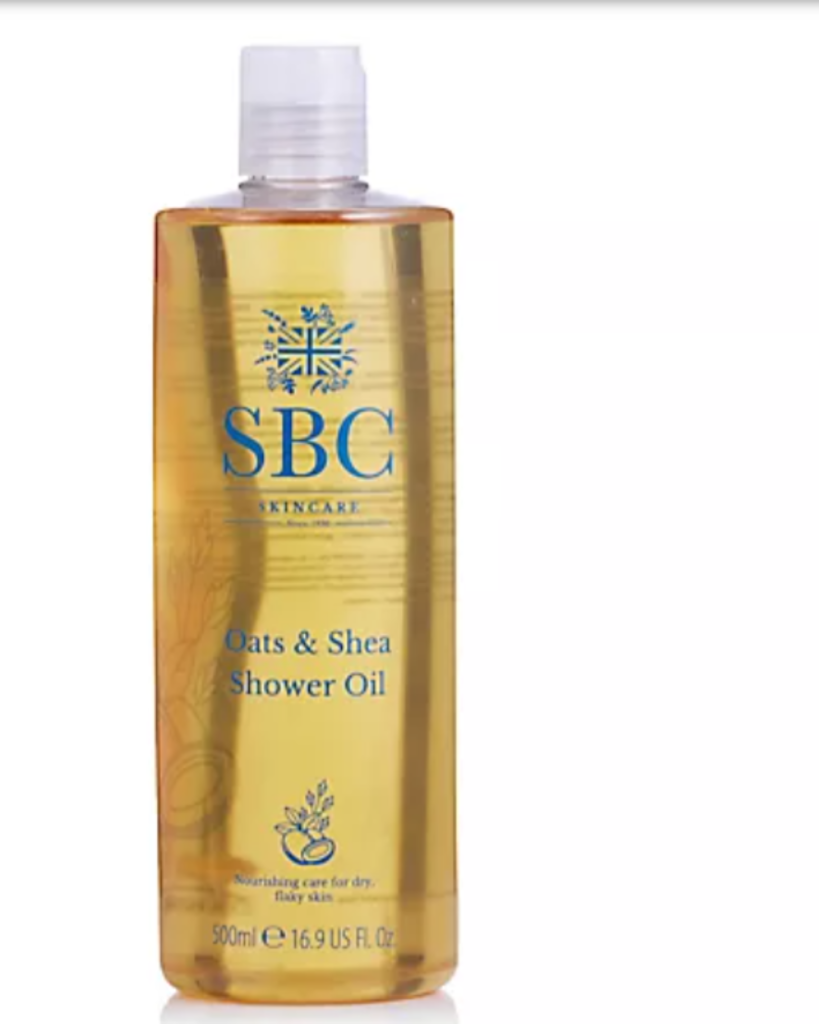 SBC Oat and Shea shower oil, body butter and hand cream for dry winter skin and gentle self-care.