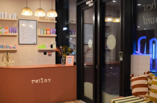 Interior of re:lax Skin Studio at Borough Yards, London